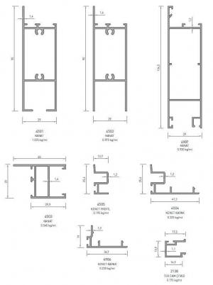 kayar-kapı-profil - 4501 - 4502 - 4987 - 4503 - 4505 - 4504 - 4986 -2138
