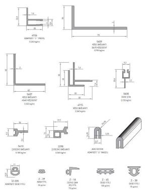 kompozit-profil  - 4706 - 5409 - 5407 - 4715 - 5408 - 5410 - 2298 - İZ-035 - Z39 - Z18 - Z45 - Z38